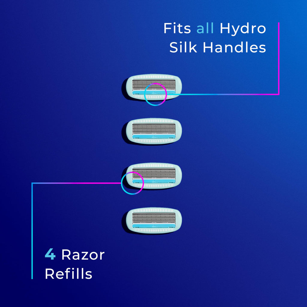 Schick Hydro Silk Sensitive Razor Refills – 4 Count | 5-Blade for Women with Sensitive Skin