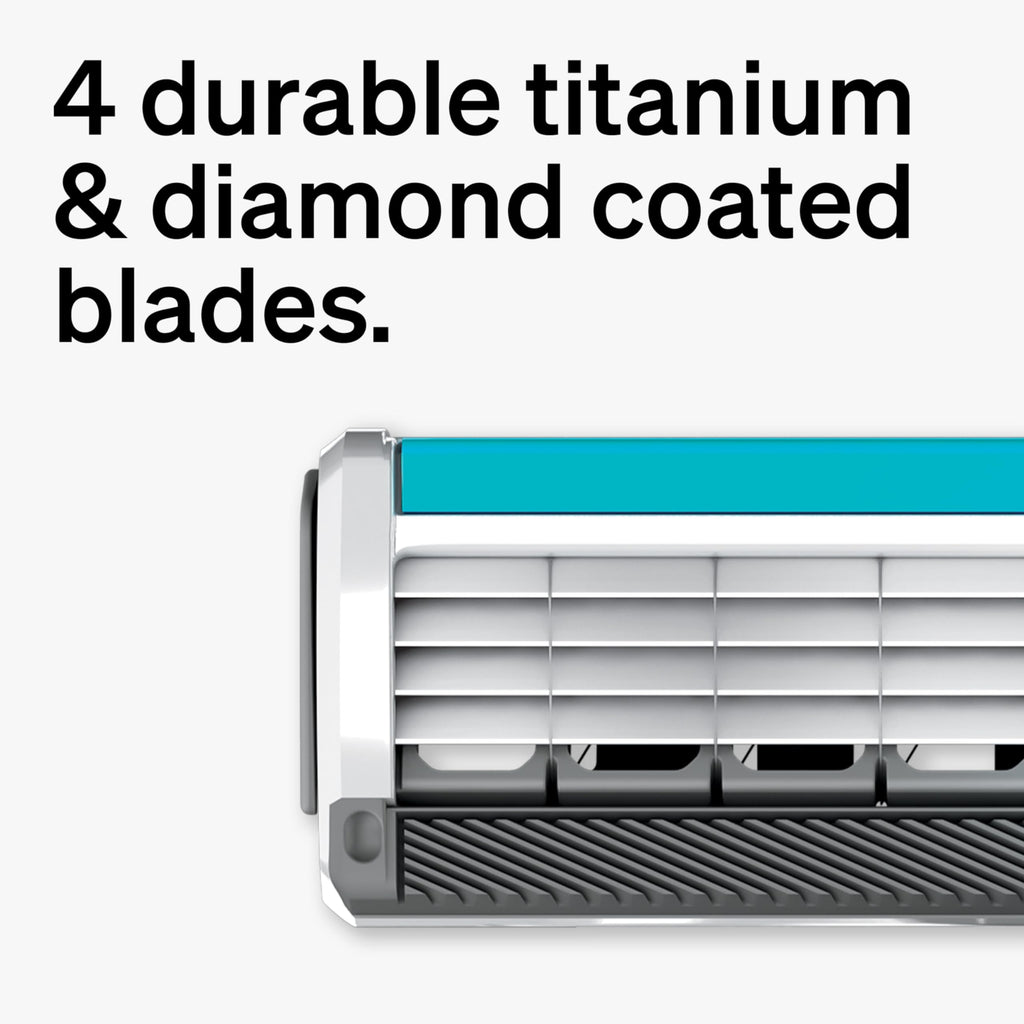 Schick Quattro Titanium Razor Refills – 8-Count Pack for Close, Comfortable Shaving