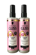 Schwarzkopf Gliss Liquid Silk Leave-In Conditioner with Keratin – 400 ml (2 x 200 ml)