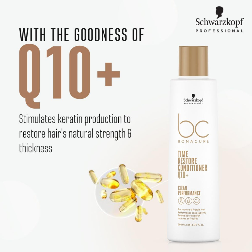 Schwarzkopf Professional BC Bonacure Q10+ Time Restore Conditioner, 6.7 oz