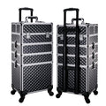 SCIKHEFT 5-in-1 Modular Makeup Trolley – Heavy-Duty & Portable Diamond Black