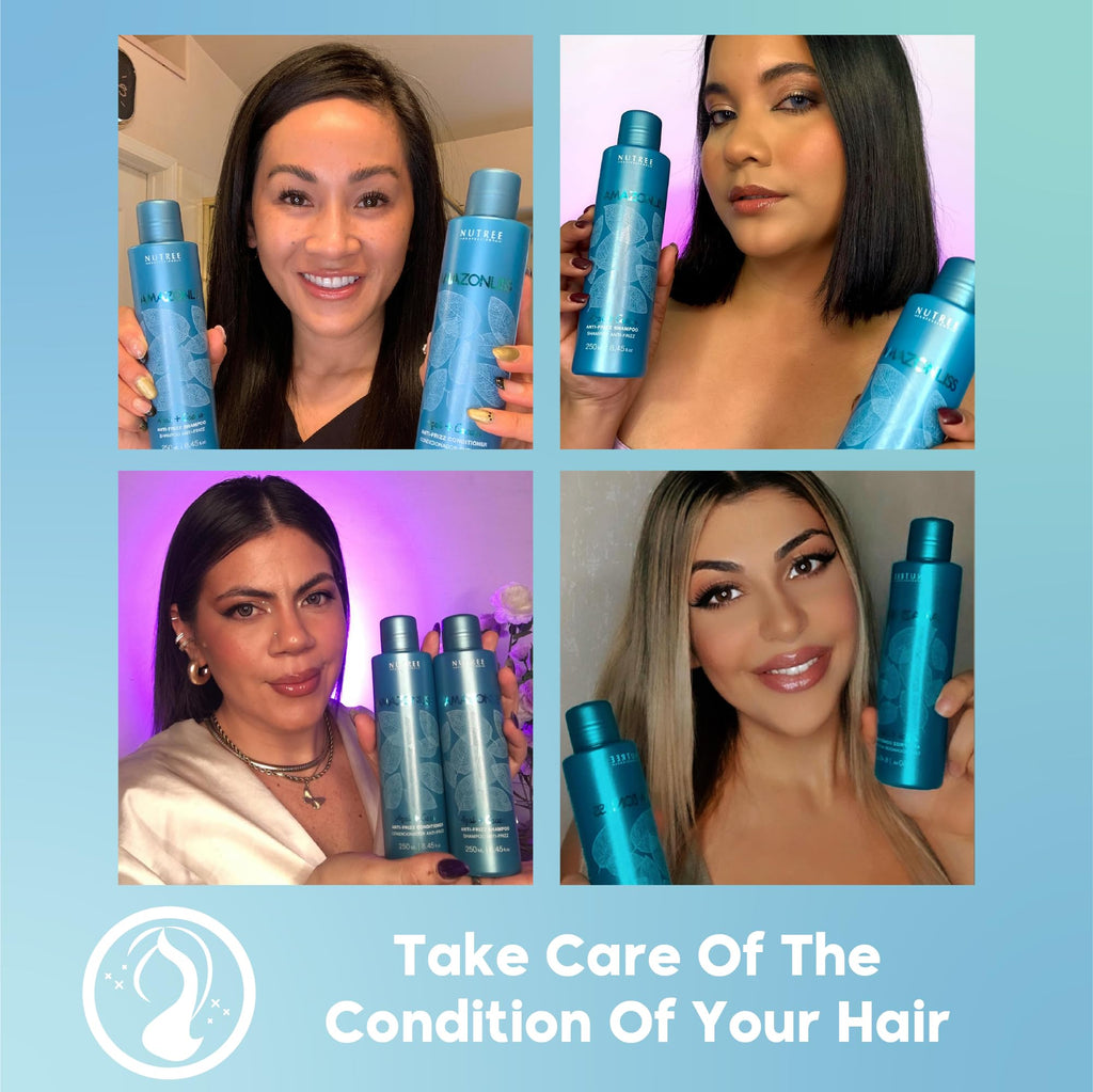 Scotch-Brite Amazonliss Anti-Frizz Keratin Treatment Set — Smooth, Soft, Shiny Hair (Shampoo & Conditioner, 8.45 fl oz)