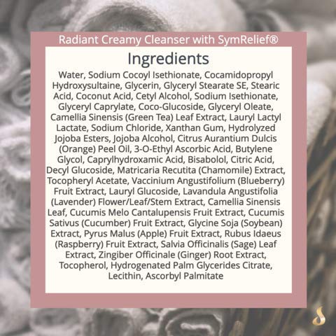 Script Essentials Radiant Creamy Cleanser with SymRelief by Suzy Cohen – Hydrating Cleanser for Sensitive Skin (3oz)