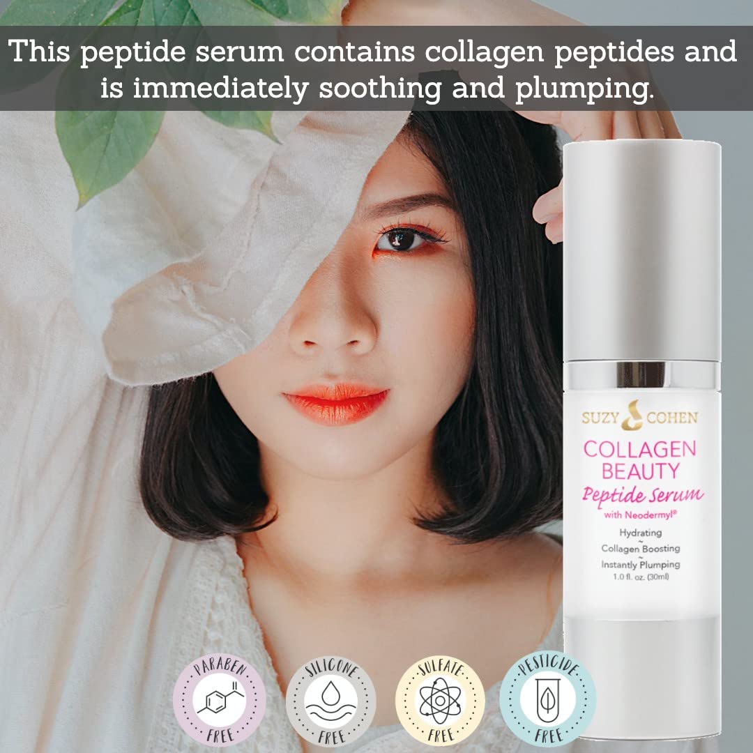 Script Essentials Suzy Cohen Collagen Beauty Peptide Serum – Collagen Boosting, Instant Plumping (30 ml)