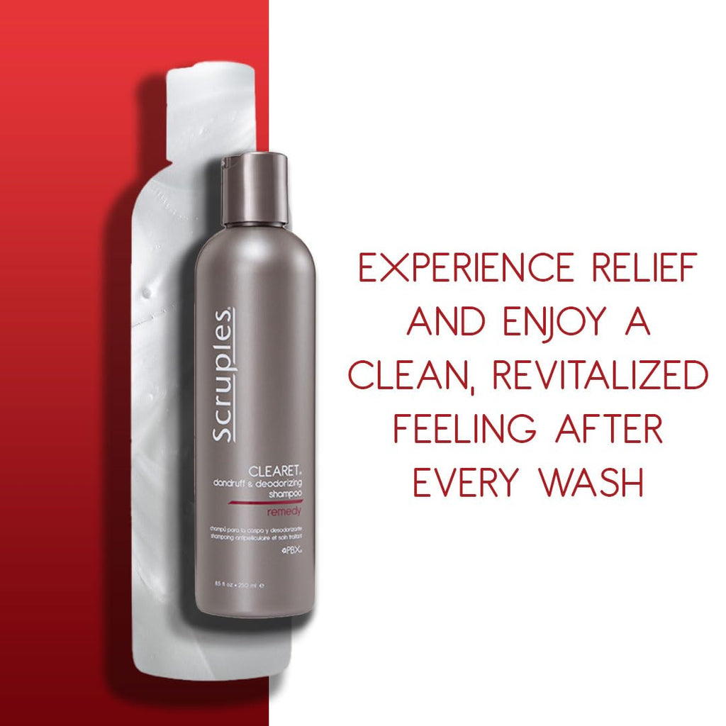 Scruples Clearet Dandruff & Deodorizing Shampoo – Soothe Dry, Itchy Scalp | 8.5 oz