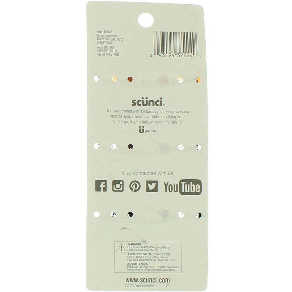 Scunci Effortless Beauty Jaw Hair Clips – Pack of 4 (12 Clips), Secure Hold for Thick Hair