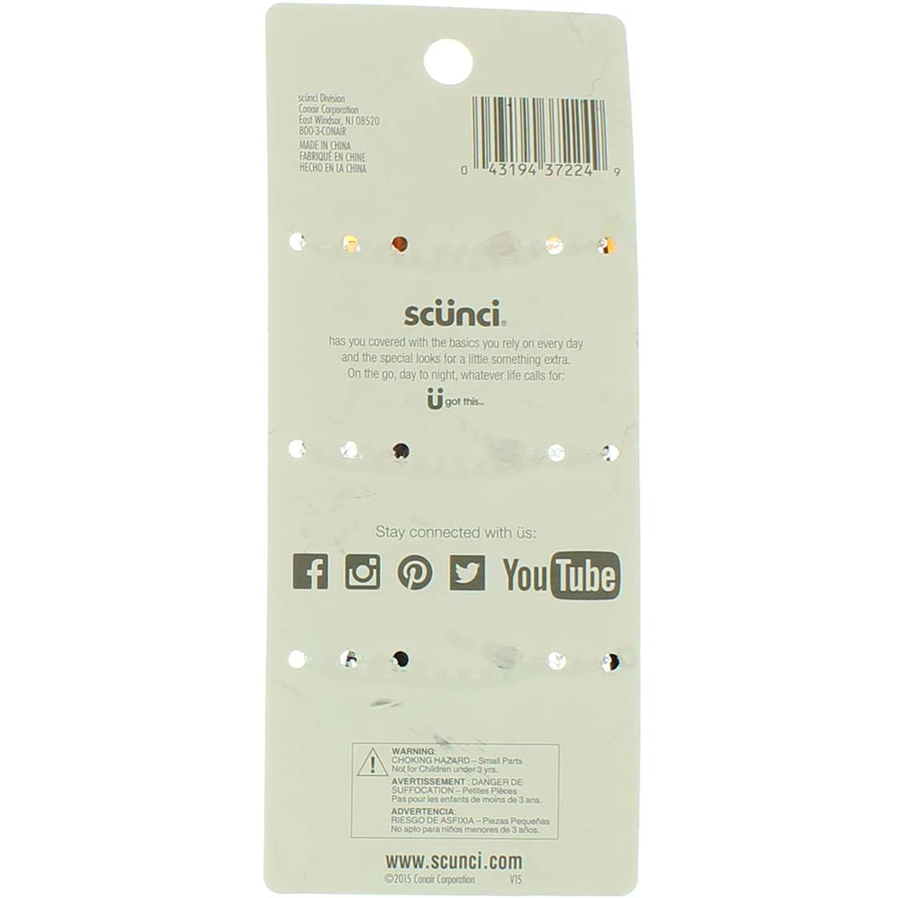 Scunci Effortless Beauty Jaw Hair Clips – Pack of 4 (12 Clips), Secure Hold for Thick Hair