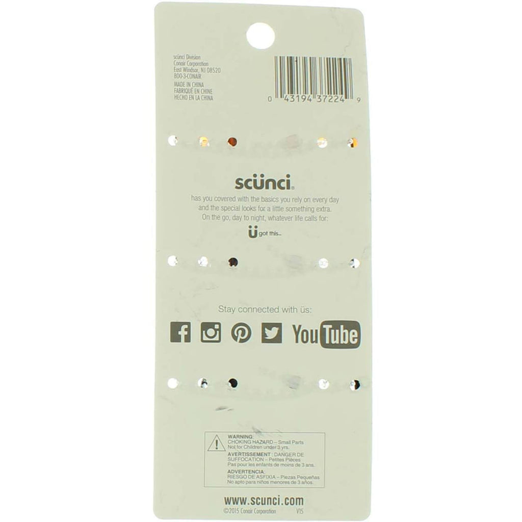 Scunci Effortless Beauty Jaw Hair Clips – Pack of 4 (12 Clips), Secure Hold for Thick Hair