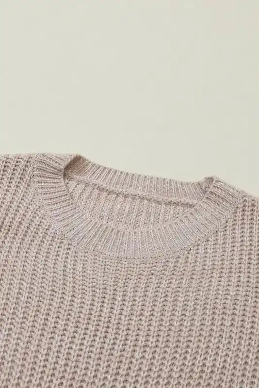 Sea Green Cable Knit Drop Shoulder Balloon Sleeve Sweater Women UK