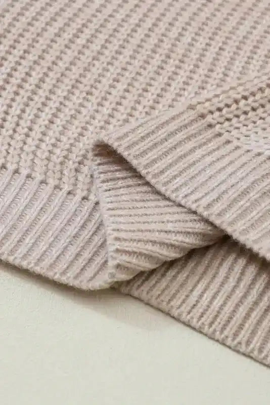 Sea Green Cable Knit Drop Shoulder Balloon Sleeve Sweater Women UK