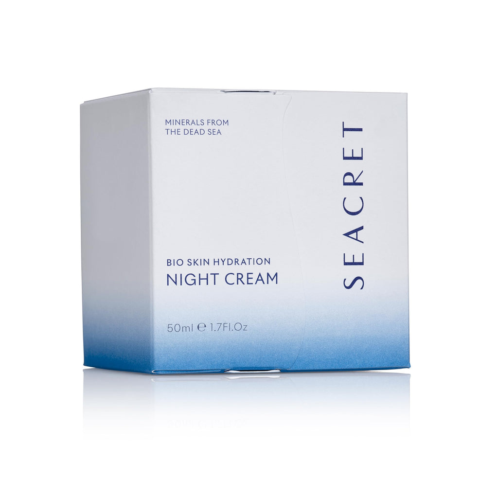 SEACRET Bio Skin Hydration Night Cream – Deep Overnight Moisture with Dead Sea Minerals, Niacinamide, Jojoba & Argan Oil | 1.7 fl oz