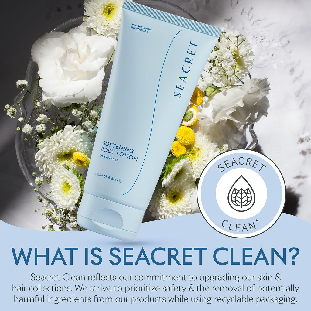 SEACRET Body Lotion for Dry Skin | Daily Moisturizer with Ceramide, Squalane & Dead Sea Minerals - Ocean Mist Scent, 6.8 oz