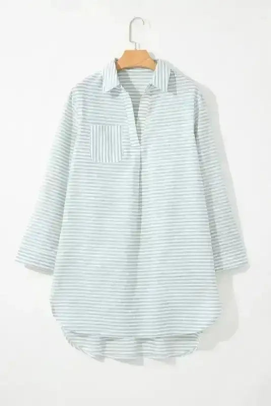 White Stripe Seaside Stripes Cotton Cover-Up Women UK | S–2XL