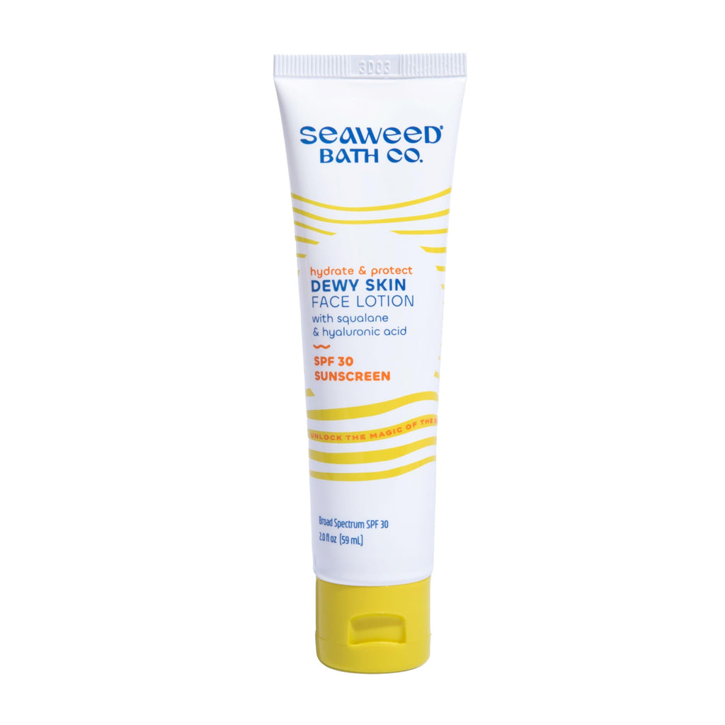 Seaweed Bath Co. Hydrate & Protect SPF 30 Broad Spectrum Zinc Oxide Facial Sunscreen, 2 oz — Hyaluronic Acid & Squalane