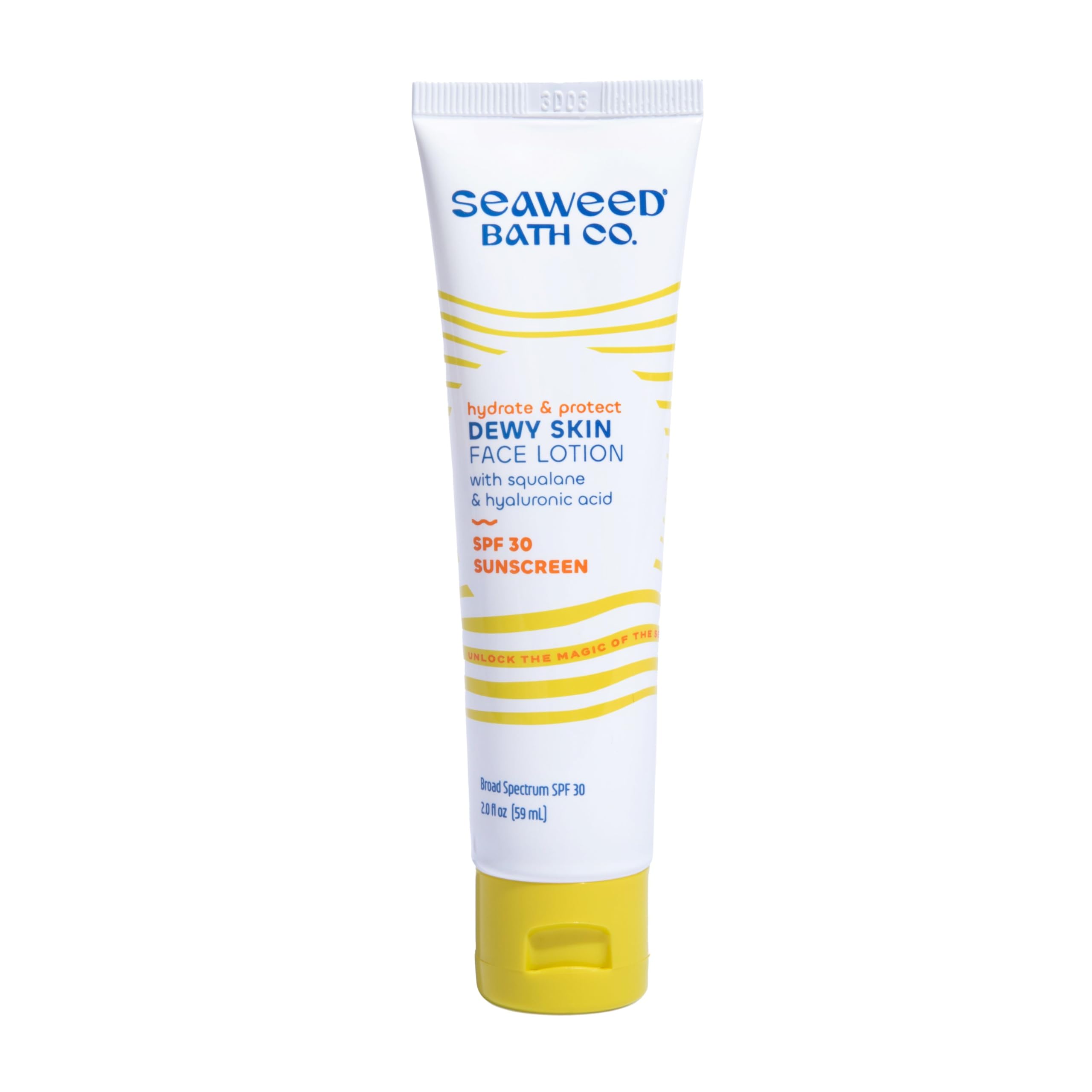 Seaweed Bath Co. Hydrate & Protect SPF 30 Broad Spectrum Zinc Oxide Facial Sunscreen, 2 oz — Hyaluronic Acid & Squalane