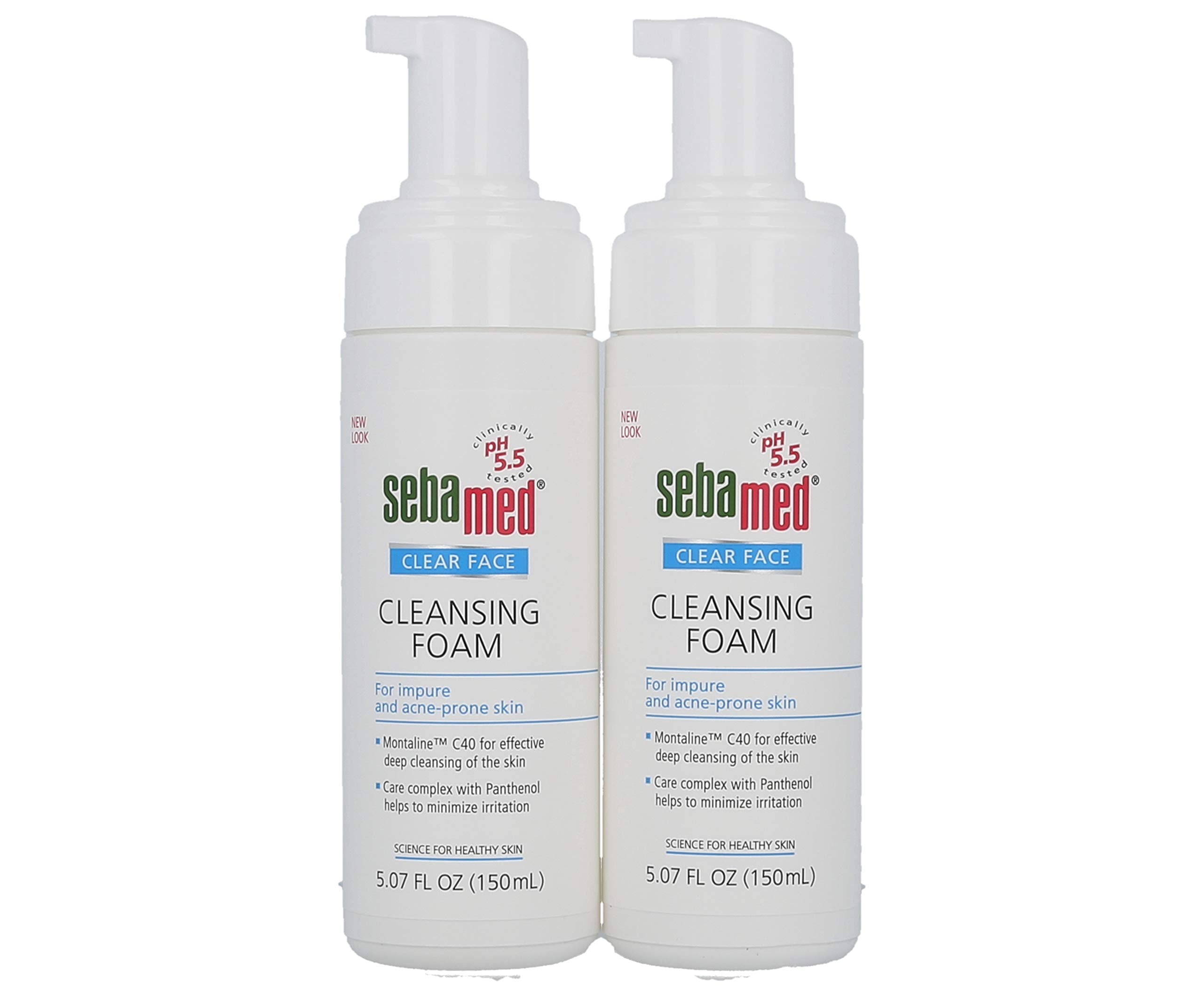 Sebamed Clear Face Cleansing Foam – Gentle Daily Cleanser for Oily, Acne-Prone Skin (2 x 5.07 fl oz)