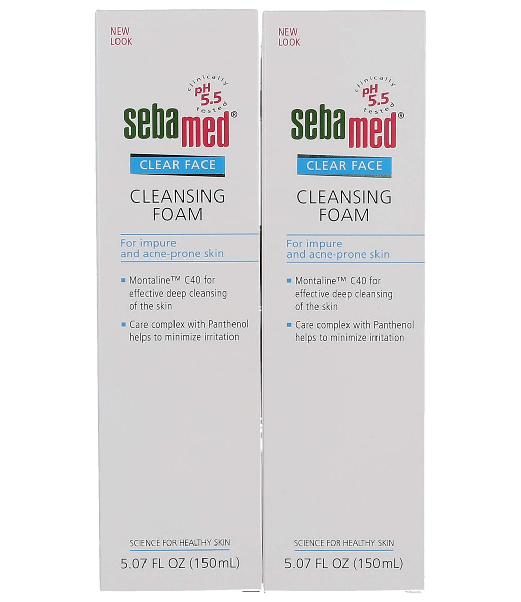 Sebamed Clear Face Cleansing Foam – Gentle Daily Cleanser for Oily, Acne-Prone Skin (2 x 5.07 fl oz)