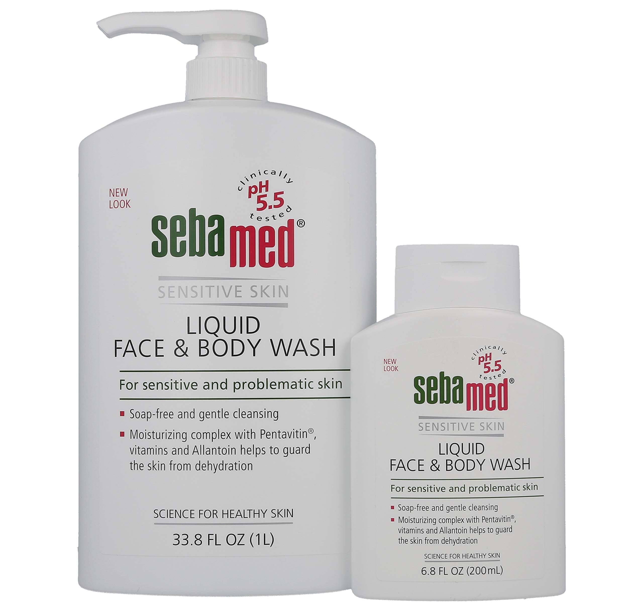 SEBAMED Liquid Face and Body Wash – 1L + 200mL Bundle | Gentle, pH-Balanced Cleanser