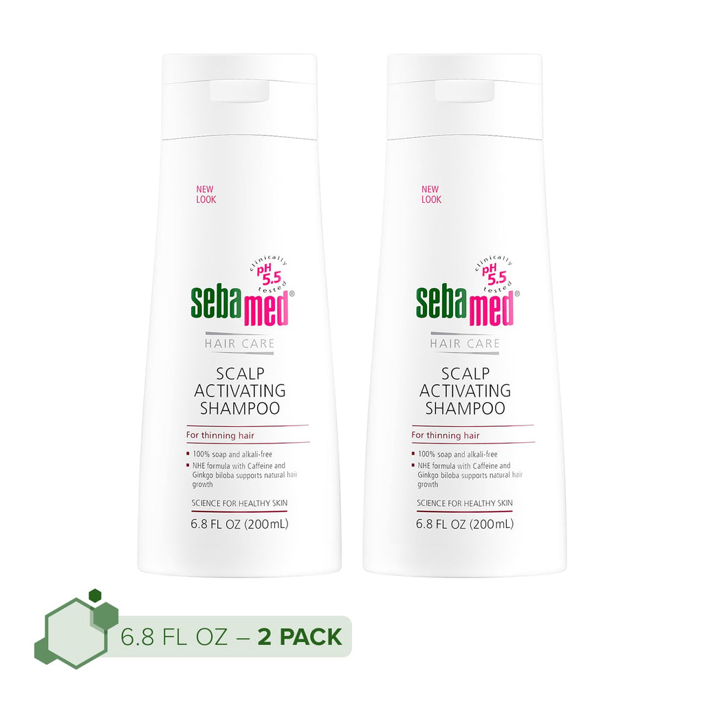 Sebamed Scalp Activating Shampoo for Thinning Hair – Supports Natural Growth | Paraben-Free | Pack of 2 (200 ml each)