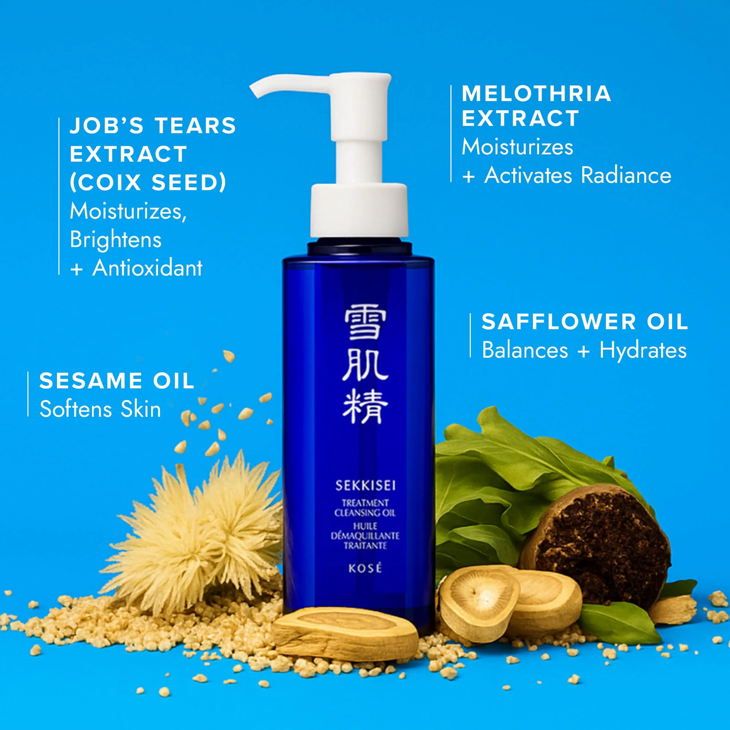 SEKKISEI Treatment Cleansing Oil – Makeup Remover & Hydrating Cleanser, 5.4 oz