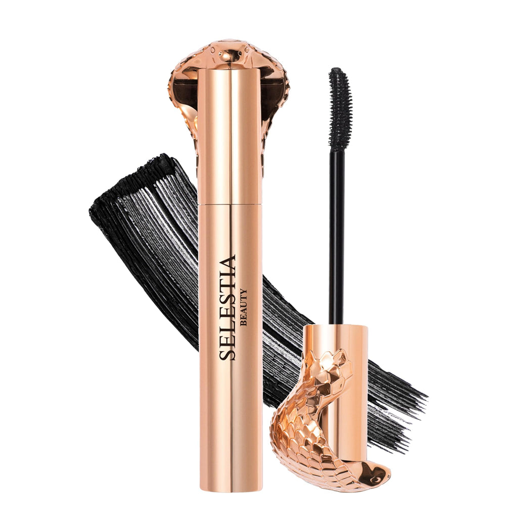 SELESTIA BEAUTY Queen Cobra Mascara – Volume, Curl & Length – Made in Italy – 0.34 fl oz