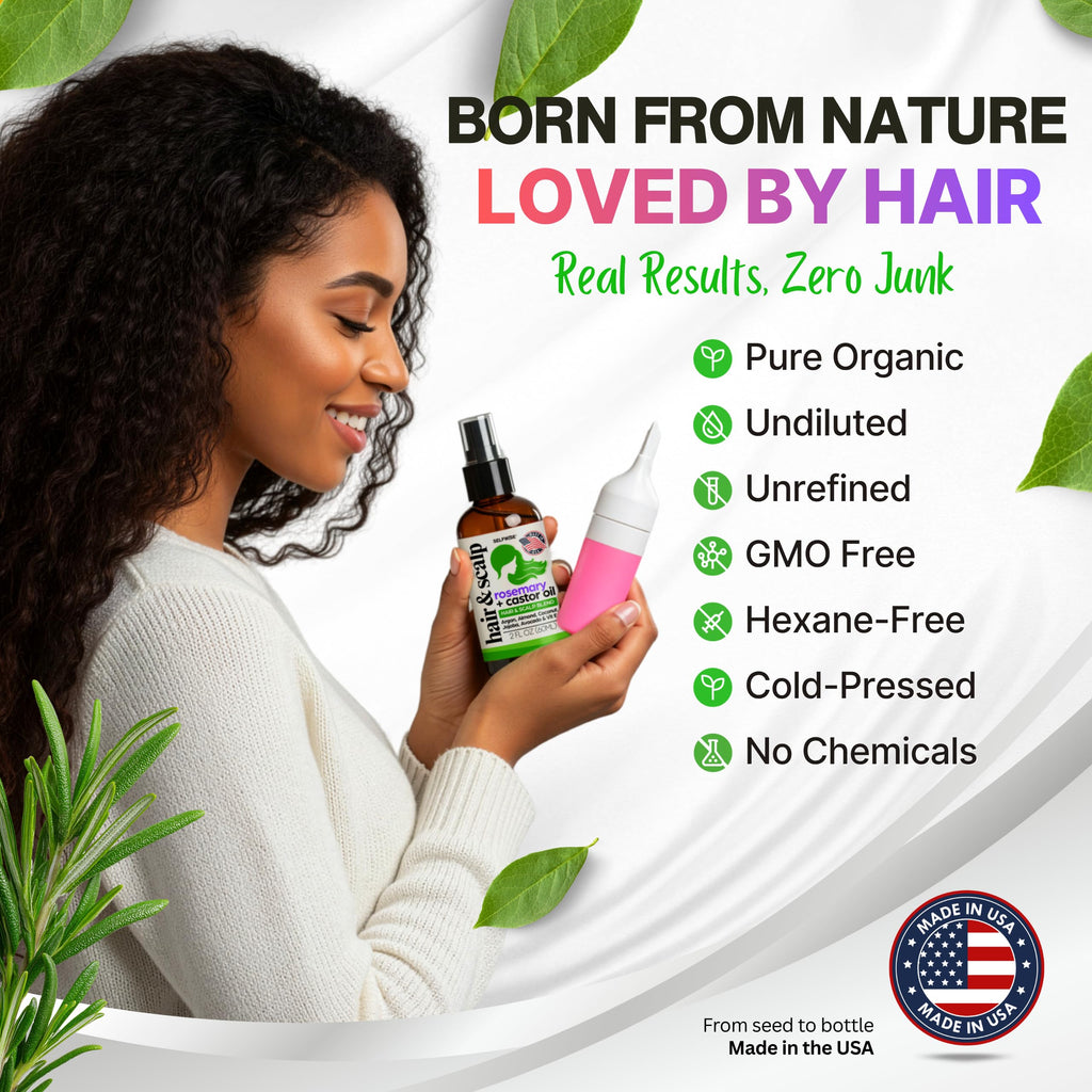 SELFWISE Organic Rosemary Hair Growth Oil with Applicator – 2oz