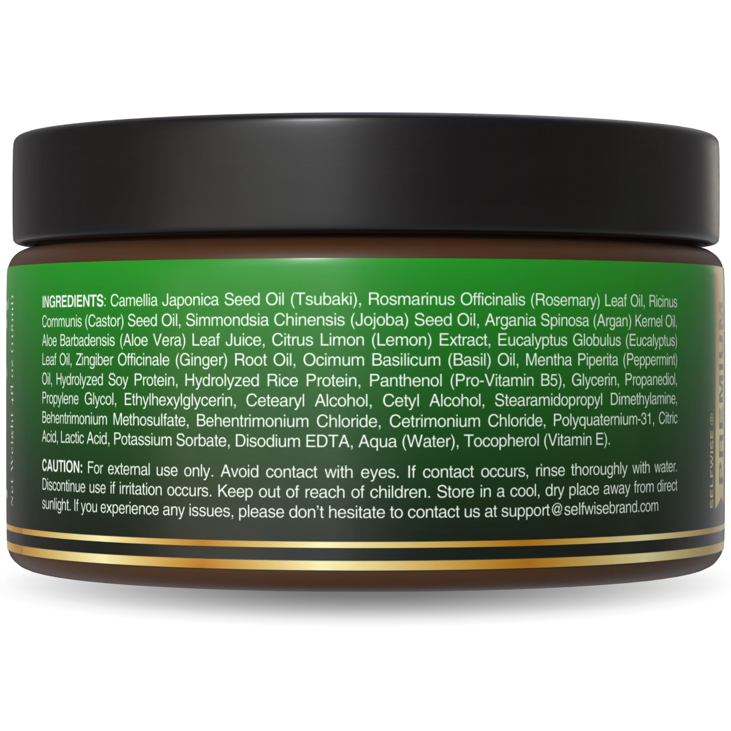 SELFWISE Premium Tsubaki Hair Mask – Deep Repair & Silk Shine (4oz)