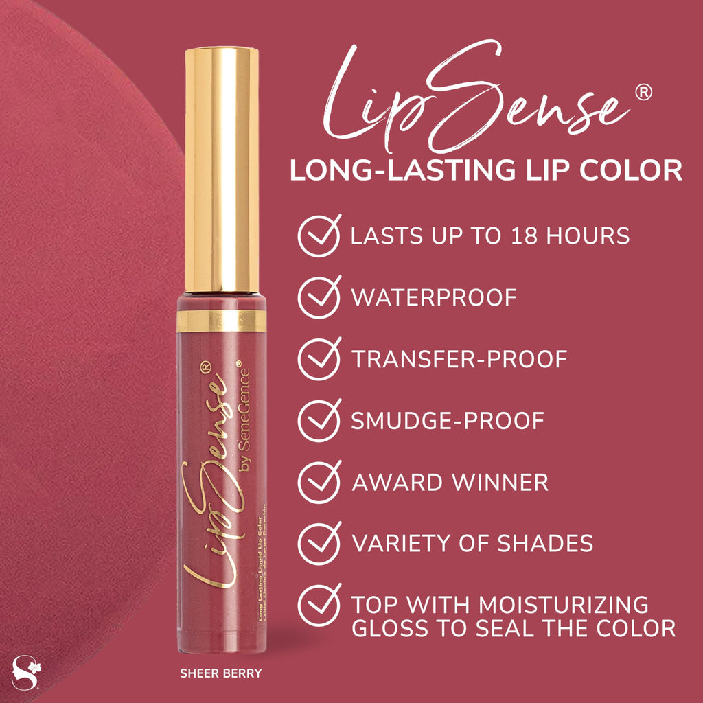 SeneGence LipSense Long-Lasting Lipstick – 18-Hour Wear, Waterproof, Vegan, Paraben-Free