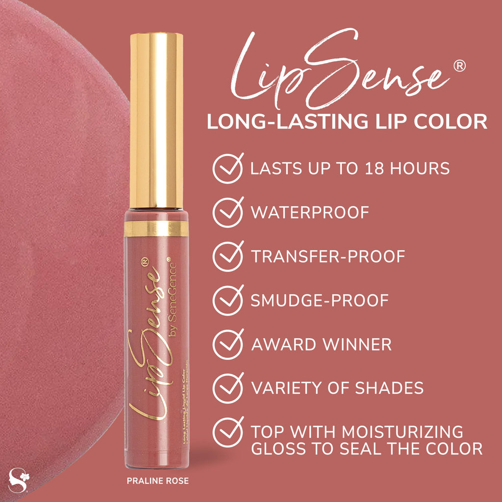 SeneGence LipSense Long-Lasting Lipstick – 18-Hour Wear, Waterproof & Transfer-Proof