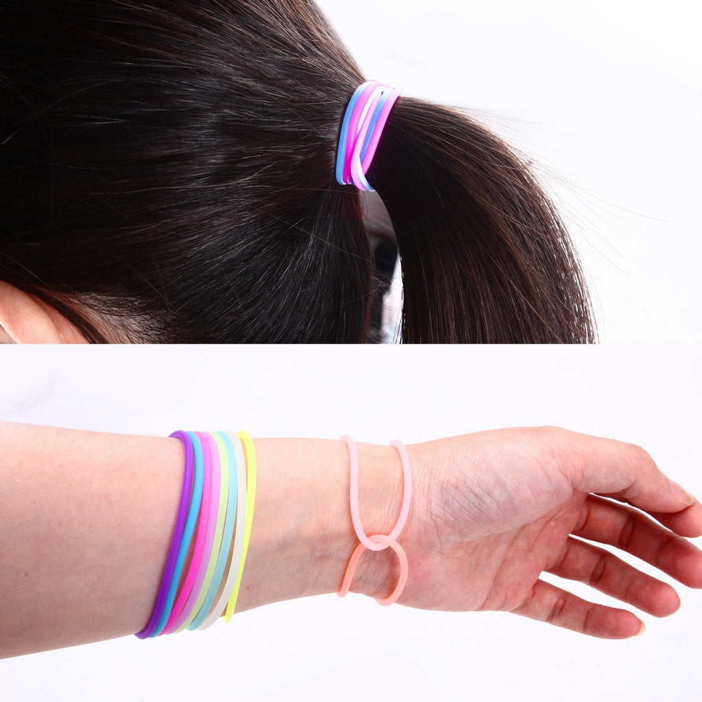 Senkary 120-Piece Glow Neon Silicone Jelly Bracelets – 10 Colors, 80s Party Favors