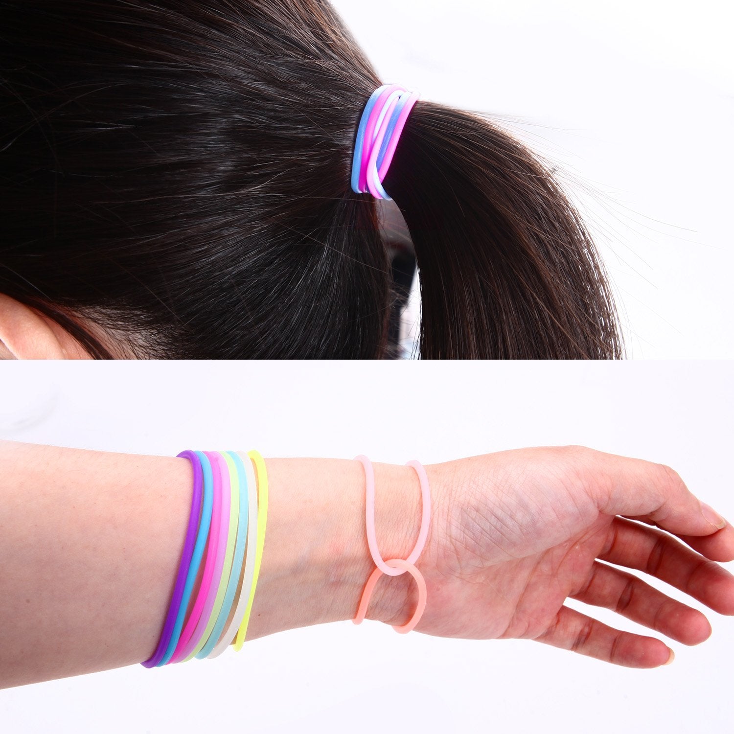 Senkary 120-Piece Glow Neon Silicone Jelly Bracelets – 10 Colors, 80s Party Favors