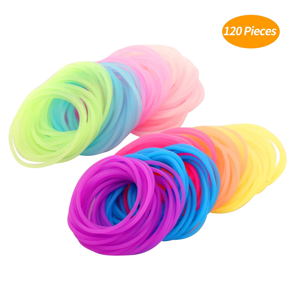 Senkary 120-Piece Glow Neon Silicone Jelly Bracelets – 10 Colors, 80s Party Favors