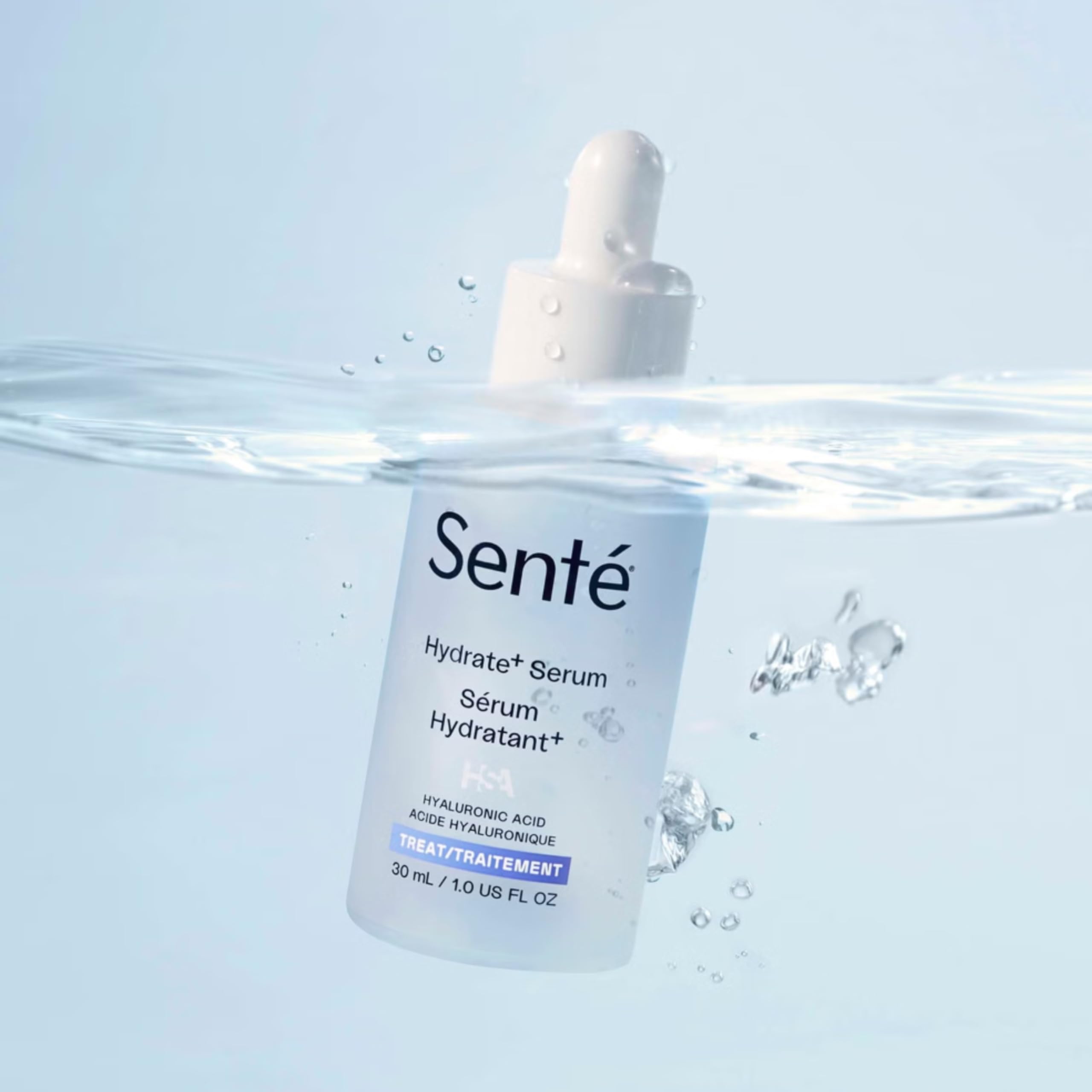 Sente Hydrate+ Serum | Hyaluronic Acid with HSA for Glass Skin | Deep Hydration & Barrier Support | Fragrance-Free | 1.0 oz