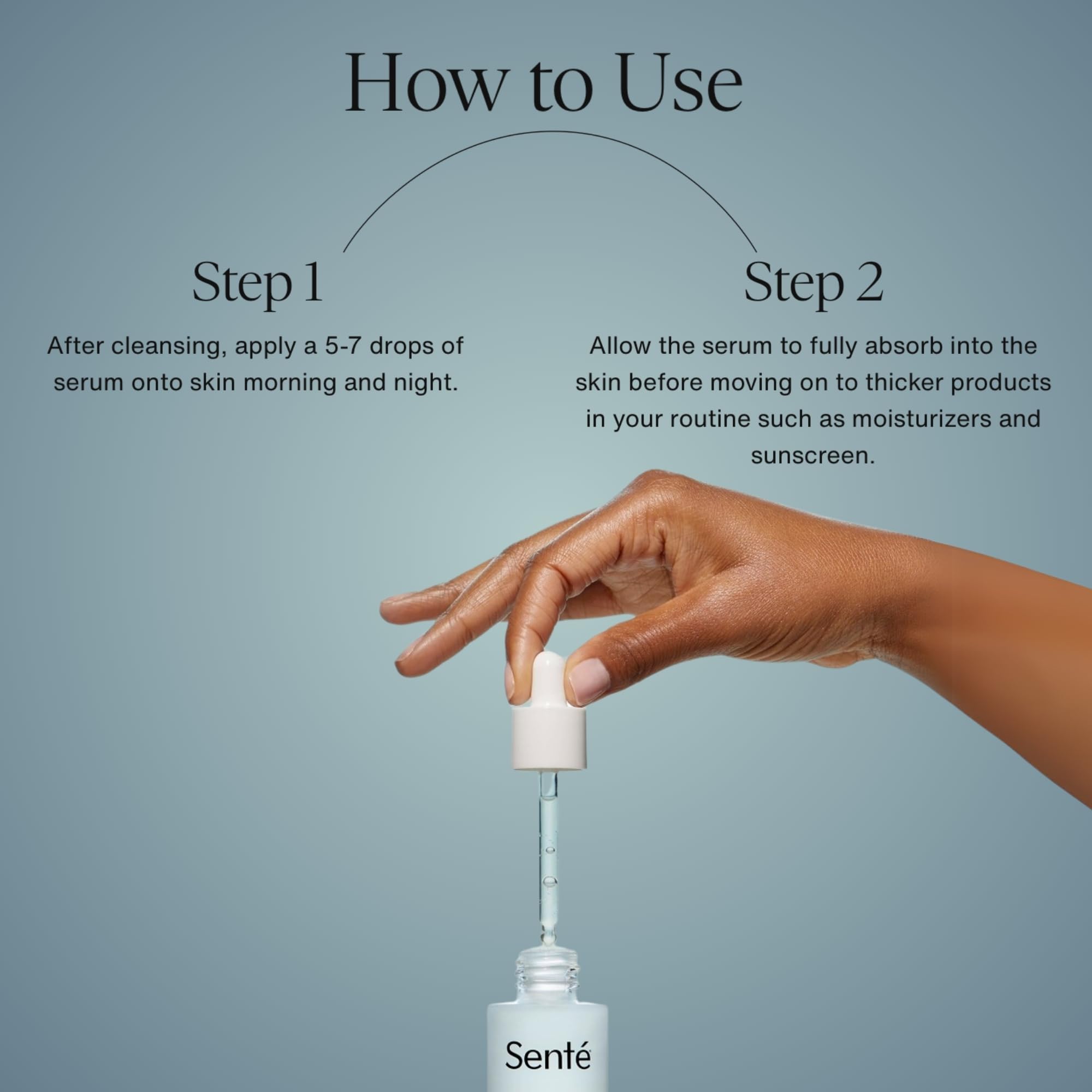 Sente Hydrate+ Serum | Hyaluronic Acid with HSA for Glass Skin | Deep Hydration & Barrier Support | Fragrance-Free | 1.0 oz