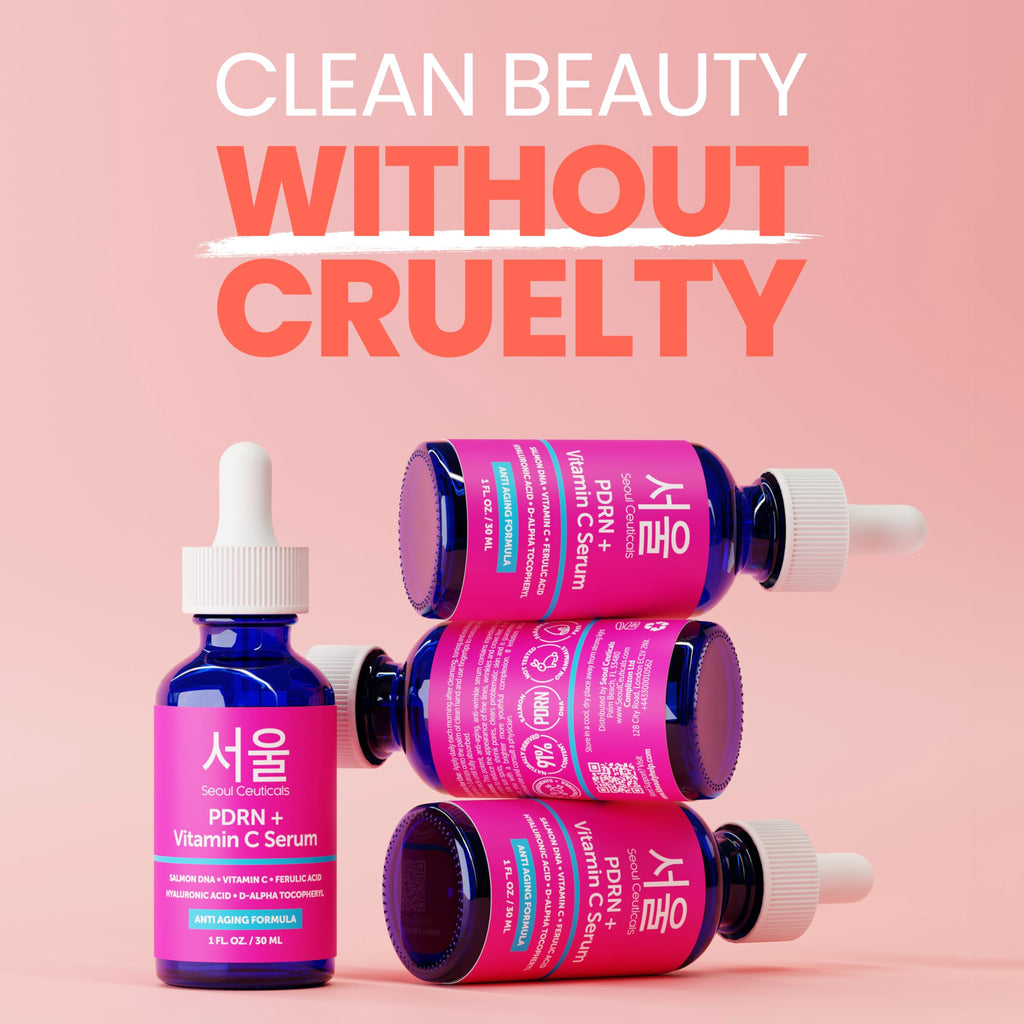SeoulCeuticals PDRN Serum with Salmon DNA + Vitamin C – Korean Skincare Anti-Aging Serum (1 oz)