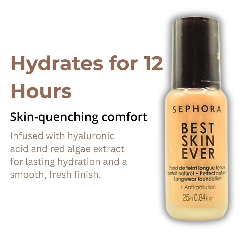 SEPHORA COLLECTION Best Skin Ever Liquid Foundation Unisex 16 Y – Hydrating, Medium Coverage, Natural Finish