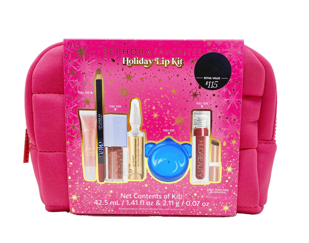 SEPHORA Favorite Holiday Lip Kit – 7 Piece | Hydrate, Define & Shine