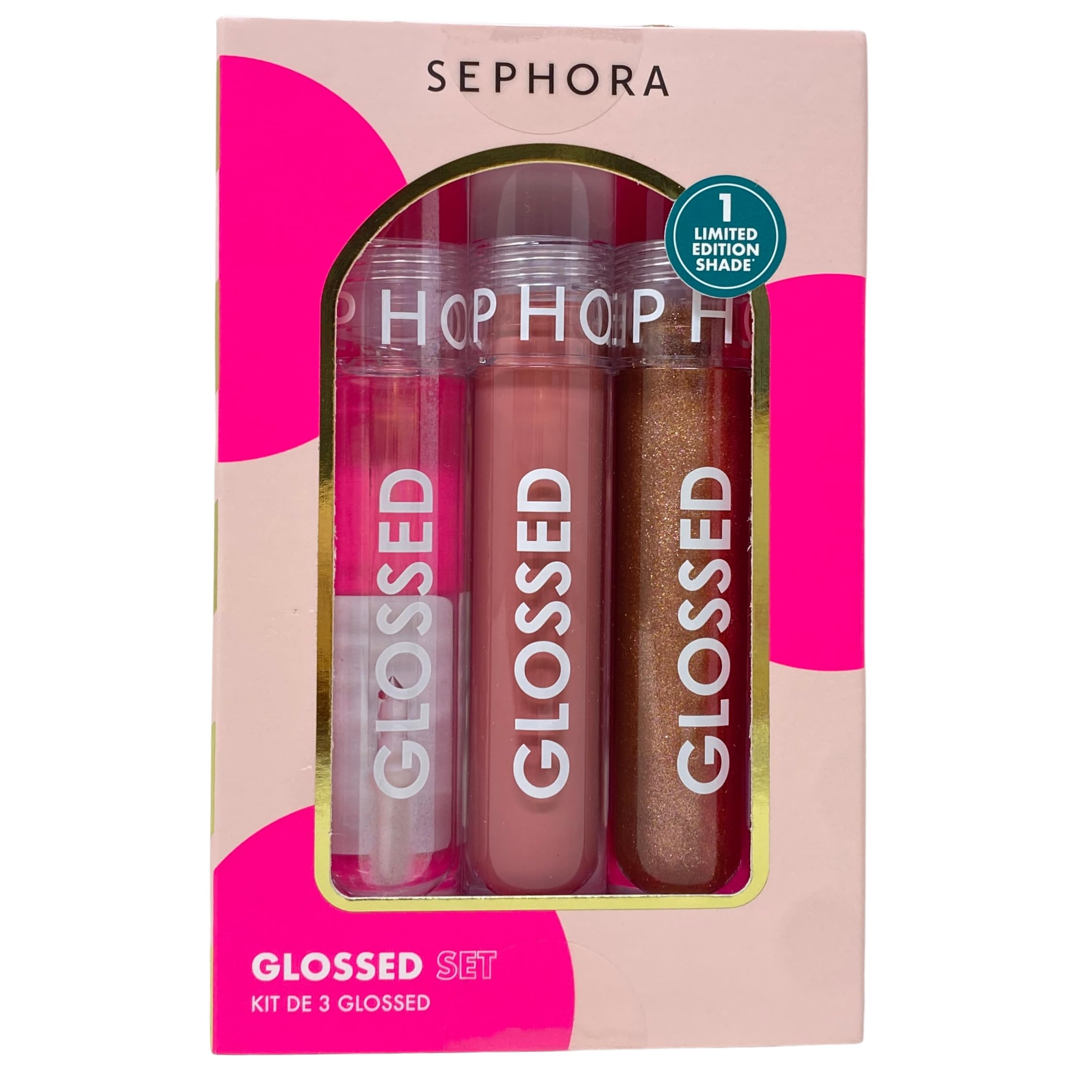 SEPHORA Glossed Lip Gloss Trio Gift Set – 3 x 5 mL in Boss, Busy & Iconic