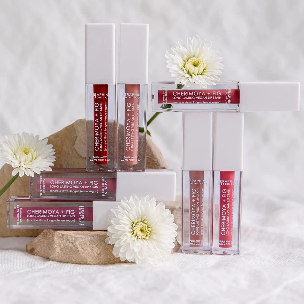 Seraphine Botanicals Lip Stain - Cherimoya & Fig Extracts | Long-Lasting Vegan Lip Color