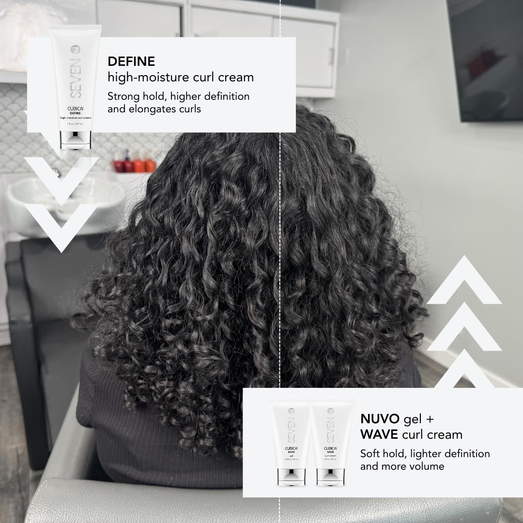 SEVEN Cubica Define High Moisture Curl Cream - Frizz Control & Defined Curls