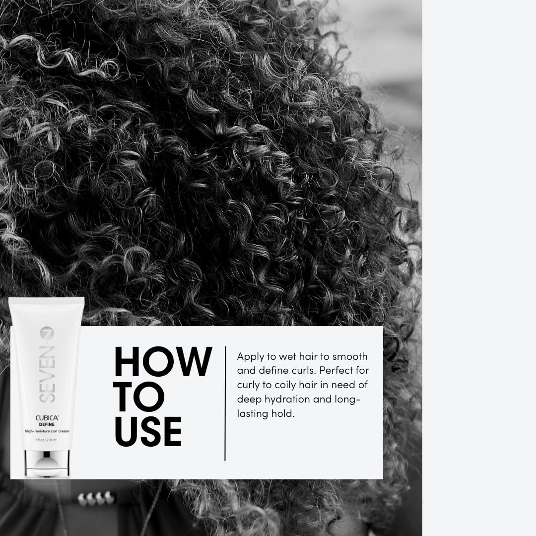 SEVEN Cubica Define High Moisture Curl Cream - Frizz Control & Defined Curls