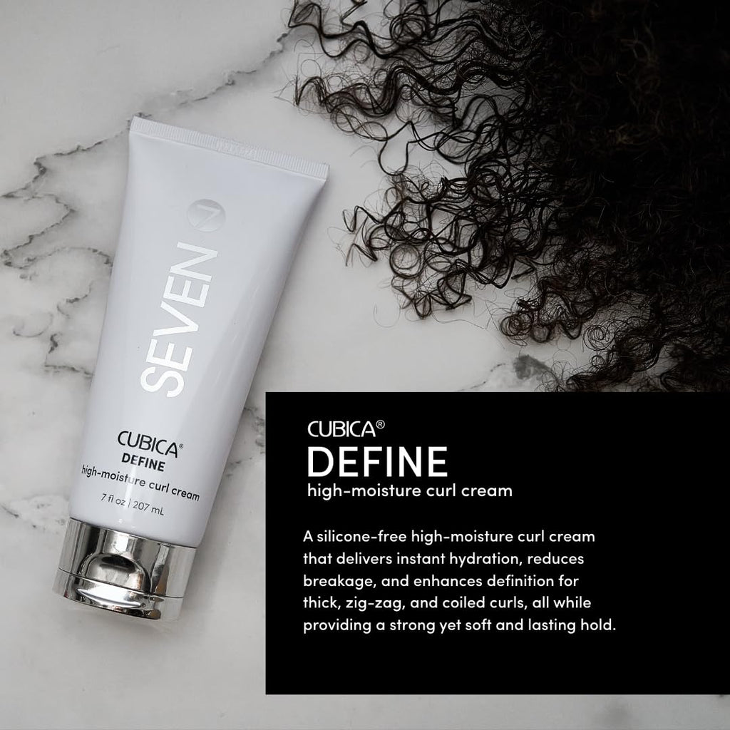 SEVEN Cubica Define High Moisture Curl Cream - Frizz Control & Defined Curls