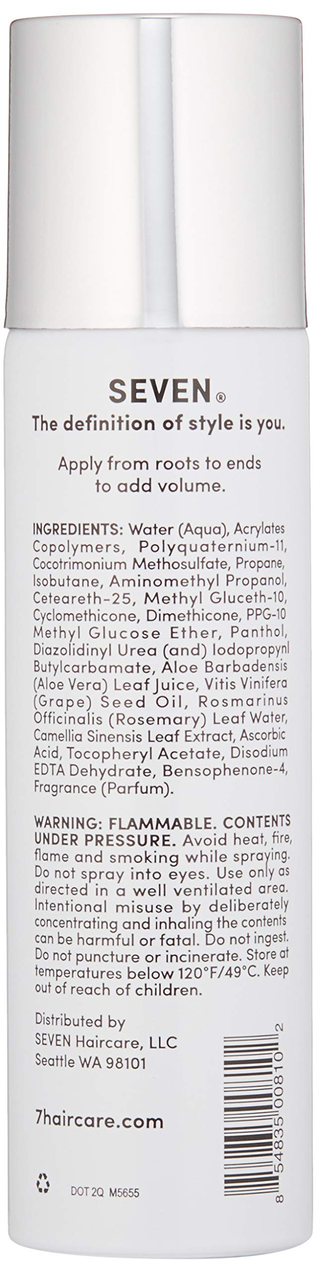 SEVEN Cubica Hair Mousse – Volumizing, Silicone-Free for Curly & Fine Hair | Made in USA
