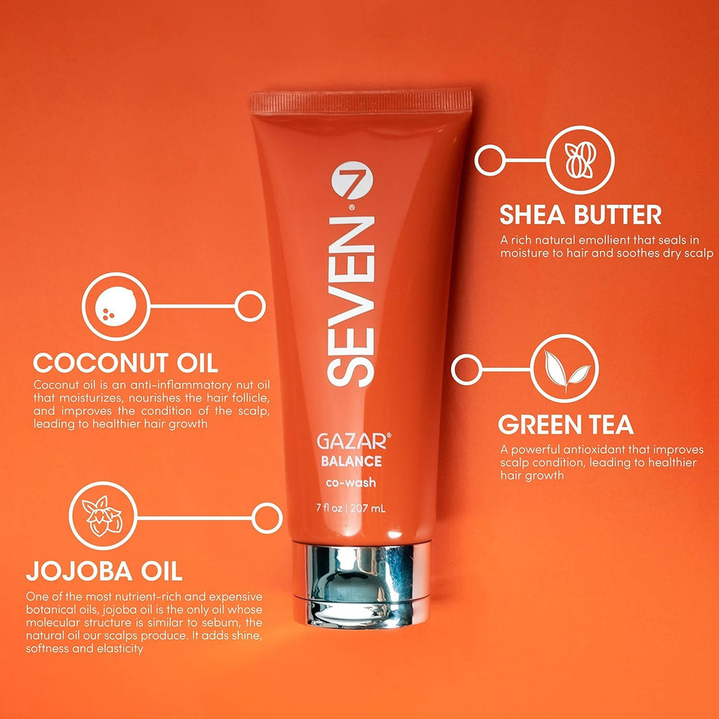 SEVEN GAZAR BALANCE Cowash – One-Step Cleanser for Curly & Textured Hair with Shea Butter & Coconut Oil