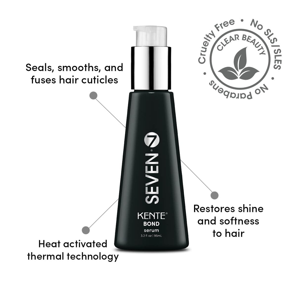SEVEN Kente Bond Serum with Vitamin E & Blueberry Extract | Restorative Hair Serum – Seal Split Ends, Sulfate & Paraben Free | 3.2 oz