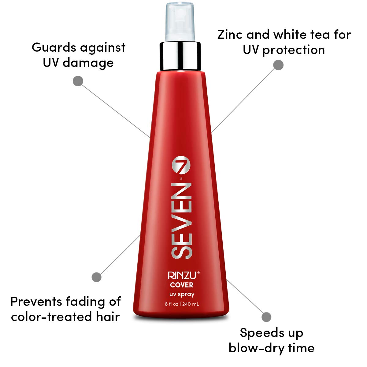 SEVEN Rinzu Cover UV Hairspray — Hair Sunscreen & Color Defense, Made in USA