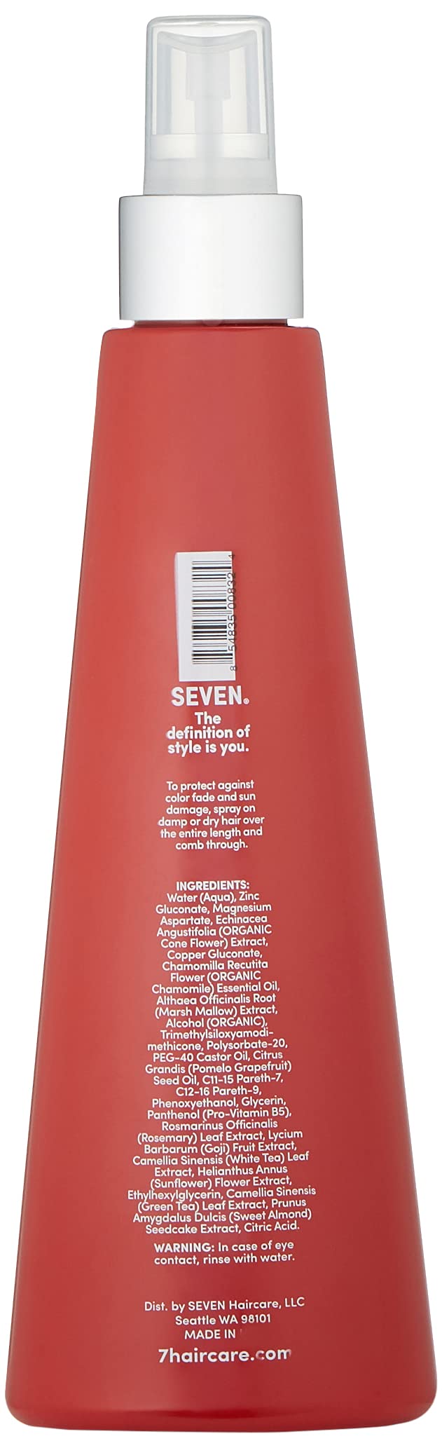 SEVEN Rinzu Cover UV Hairspray — Hair Sunscreen & Color Defense, Made in USA