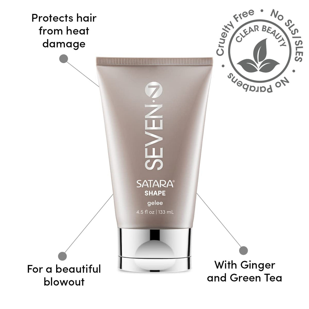 SEVEN Satara Shape Gelee Hair Gel – Strong Hold, UV Protection, Made in USA