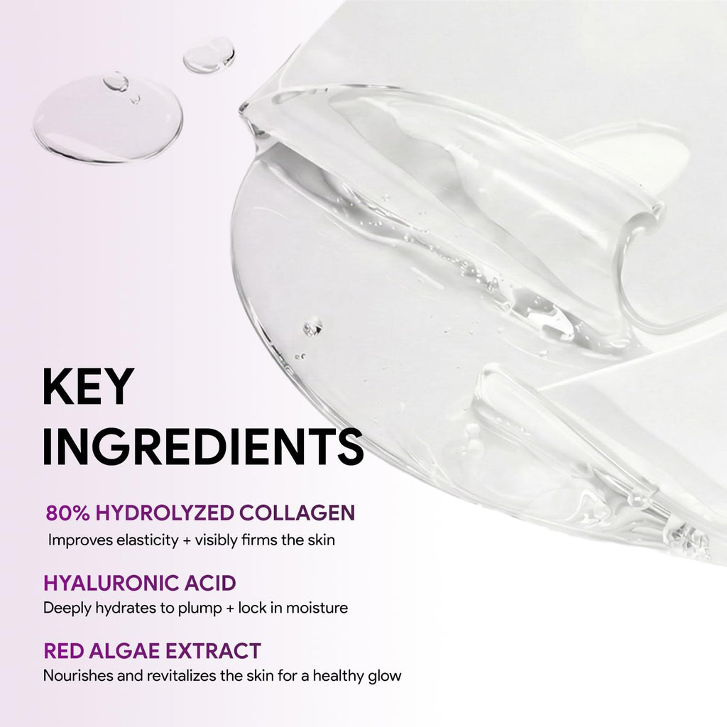 SEYOUL Collagen Jelly Mask – 83% Hydrolyzed Collagen & Niacinamide (5 Sheets)