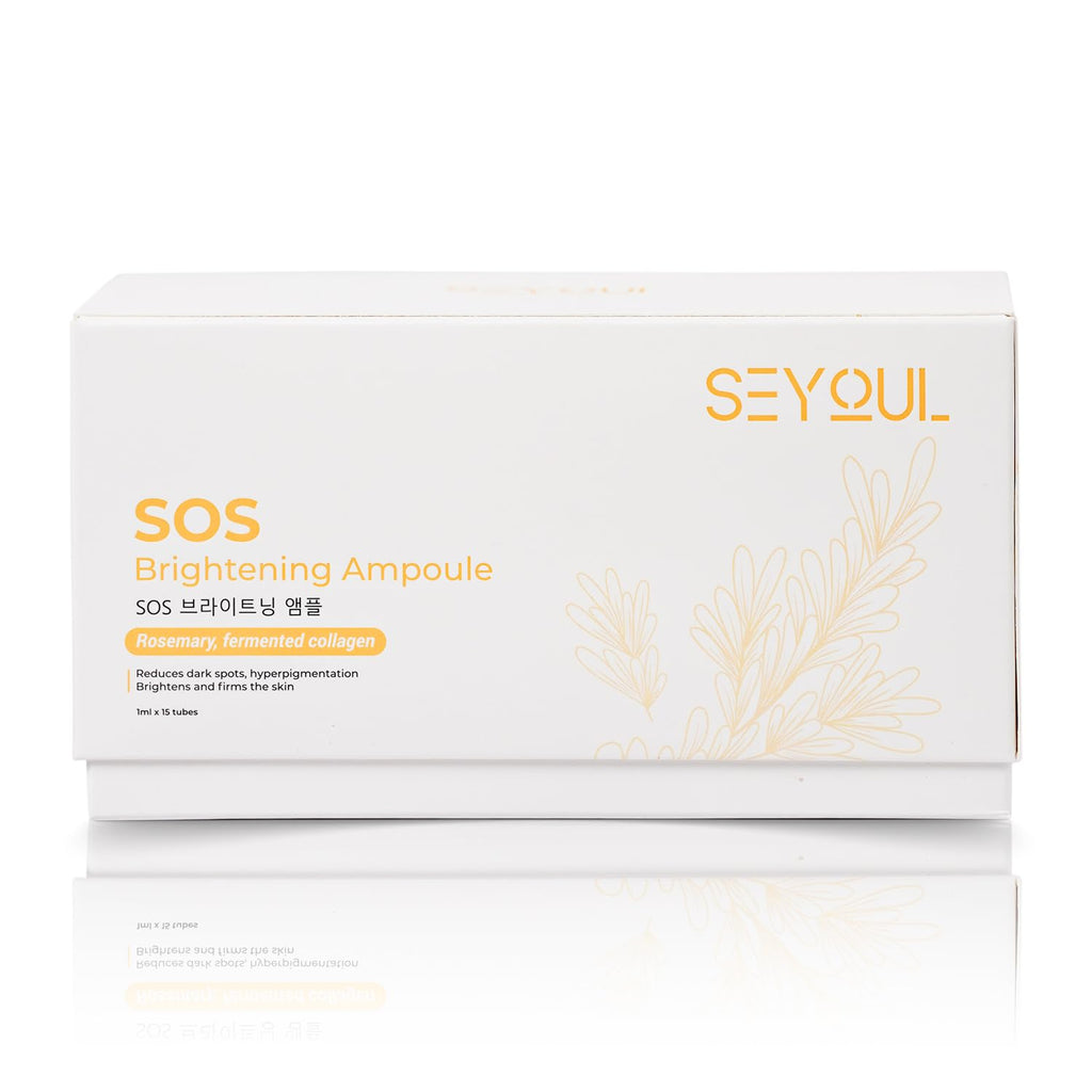 SEYOUL SOS Radiance Ampoule – Hydrating Face Serum with Fermented Collagen & Rosemary (10 x 1.5ml)
